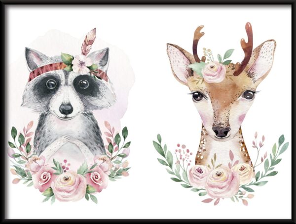 Affiche Animaux en fleurs – Image 2