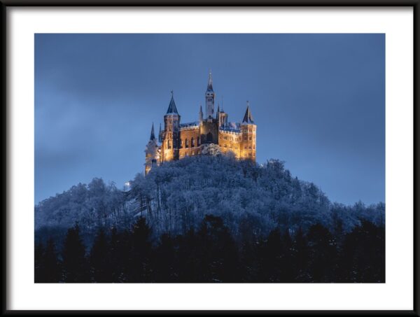 Château la nuit affiche