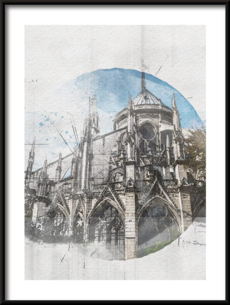 Esquisse d'une affiche de cathédrale – Image 3