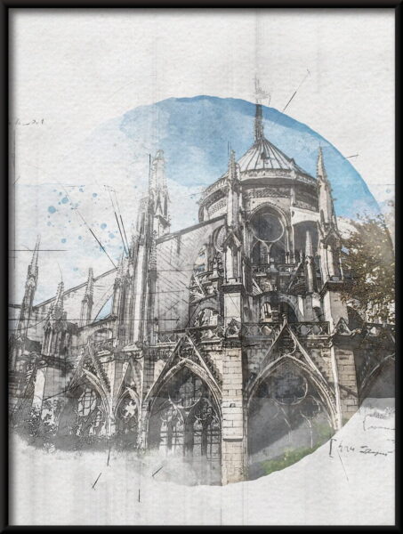 Esquisse d'une affiche de cathédrale – Image 4