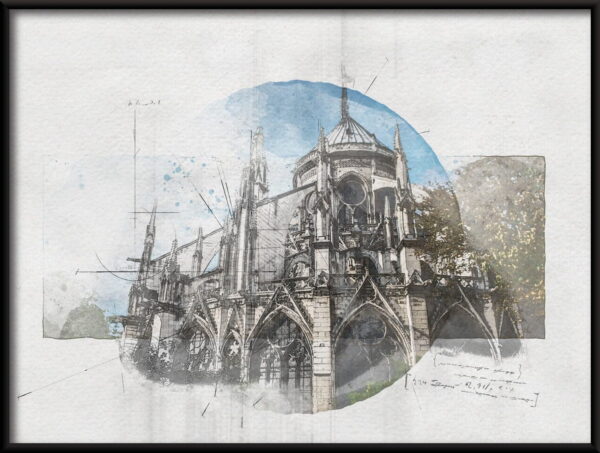 Esquisse d'une affiche de cathédrale – Image 2