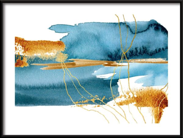 Or dans le bleu Poster