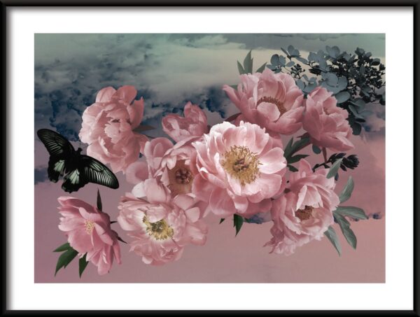 Affiche papillon noir