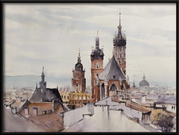 Affiche Les toits de Cracovie – Image 2