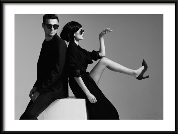 Couple en noir Poster