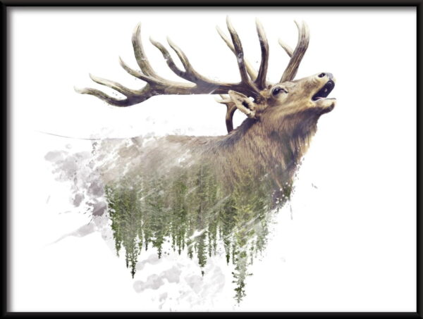 Affiche cerf sauvage – Image 2