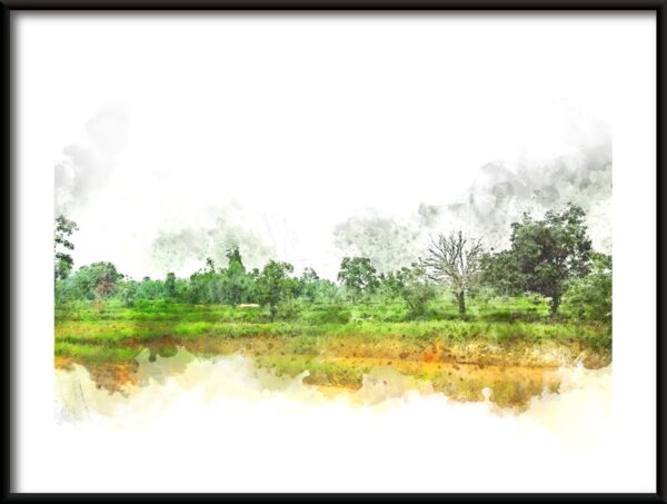 Affiche paysage vert