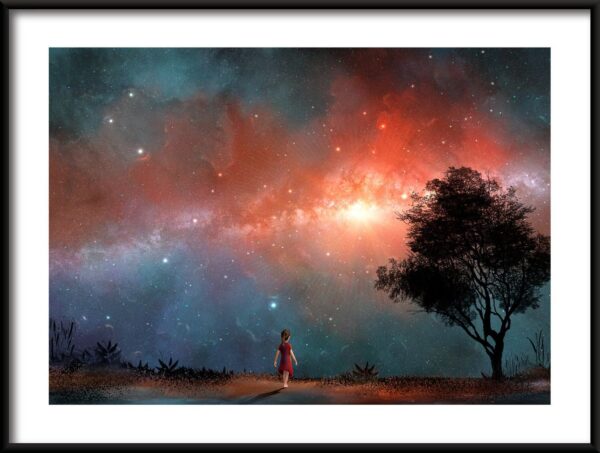 Fille sous les étoiles Poster