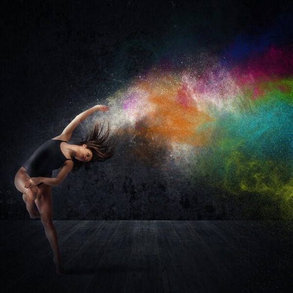 Peinture murale Danse avec les couleurs