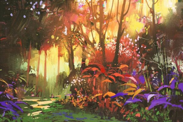 Peinture murale Couleurs de la forêt