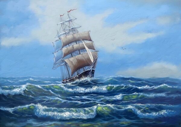 Peinture murale Grand voilier