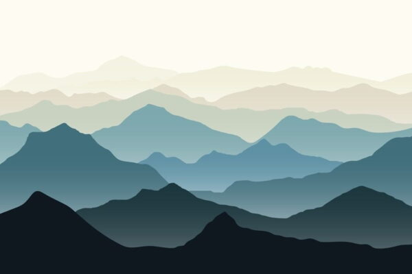 Peinture murale Paysage de montagne