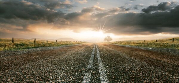 Peinture murale Route vide