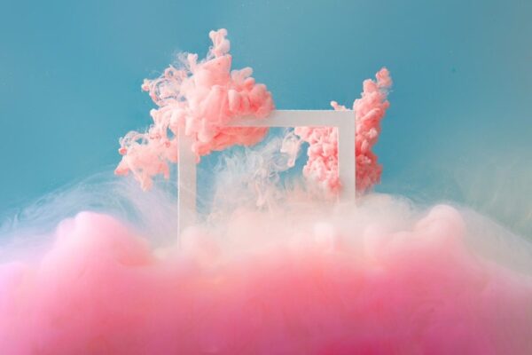 Peinture murale Brouillard rose