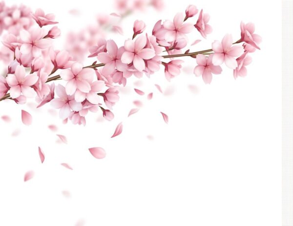 Papier peint Brindille dans les fleurs
