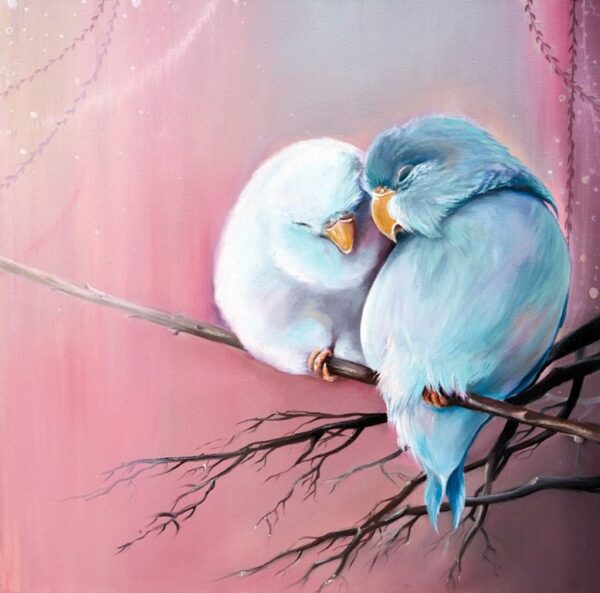 Peinture murale Deux oiseaux