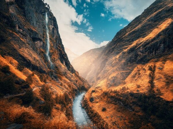 Peinture murale Gorge d'automne