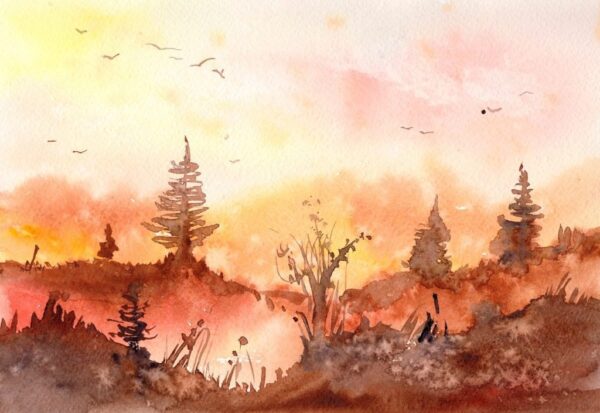 Peinture murale Chaleur d'automne