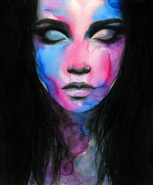 Peinture murale Maquillage coloré
