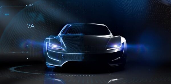 Peinture murale Voiture futuriste