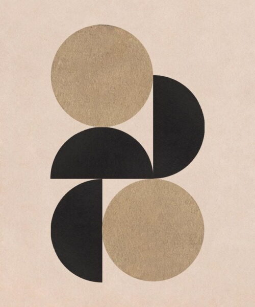 Peinture murale Cercles et demi-cercles