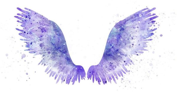 Peinture murale Ailes violettes