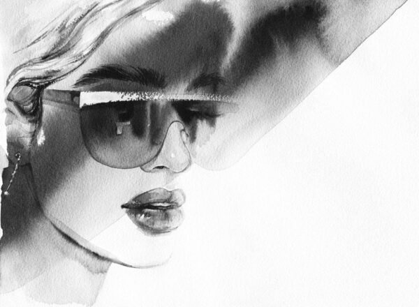 Papier peint Femme à lunettes