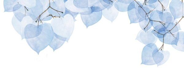 Sticker mural Feuilles bleues
