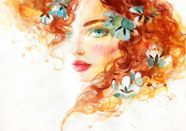 Peinture murale Rousse ardente