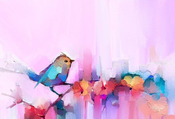 Peinture murale Oiseau printanier