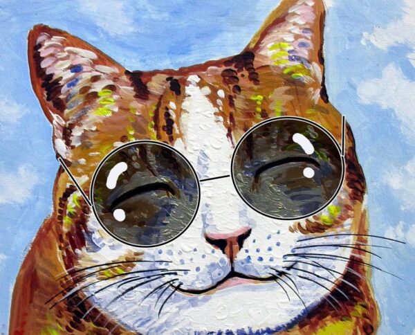 Peinture murale Yeux de chat