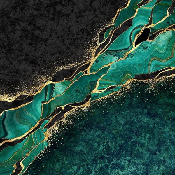 Peinture murale Or vert