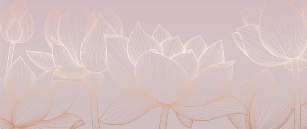 Poster XXL Lotus doré