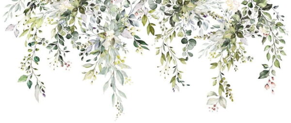 Peinture murale Fleurs suspendues