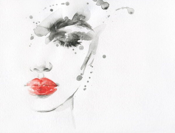Peinture murale Visage féminin