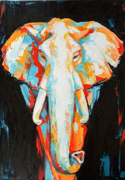 Peinture murale Couleurs de l'éléphant