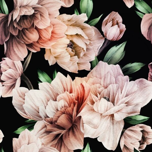 Peinture murale Pivoines en fleurs