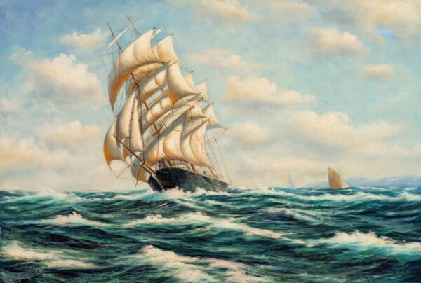 Peinture murale Voilier en mer