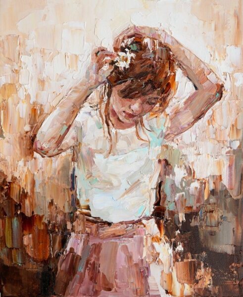Papier peint Fleur dans les cheveux
