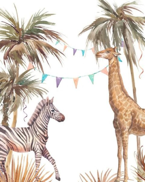 Papier peint Anniversaire de la girafe