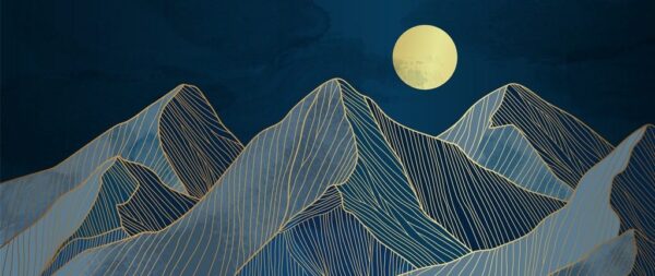 Peinture murale Nuit dans les Montagnes