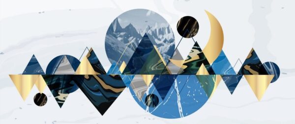 Peinture murale Cercles et Triangles