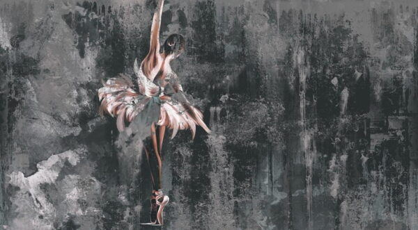 Peinture murale Ballerine peinte