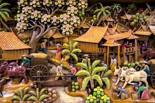 Peinture murale Image thaïlandaise