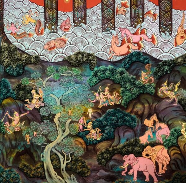 Peinture murale Art d'Asie