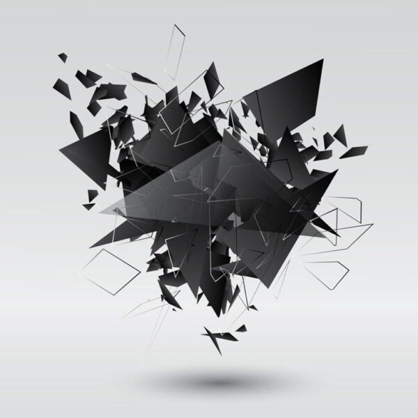 Peinture murale Explosion noire