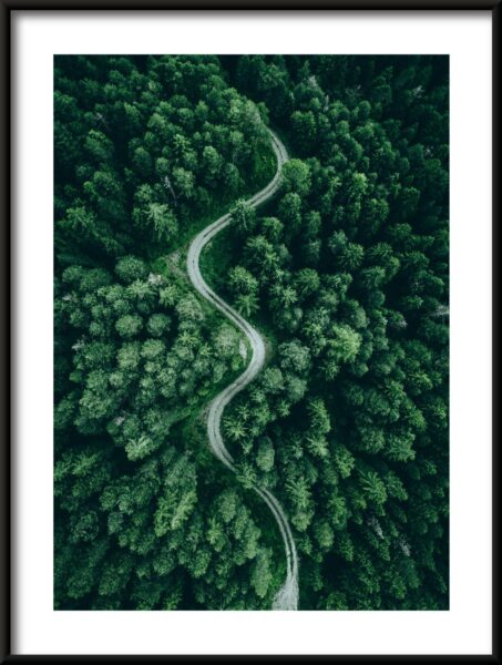 Affiche de route verte