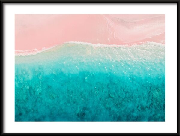 Plage rose Poster