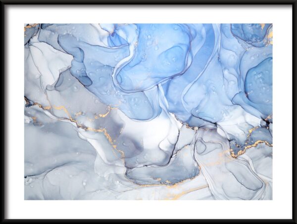 Vagues bleues Poster