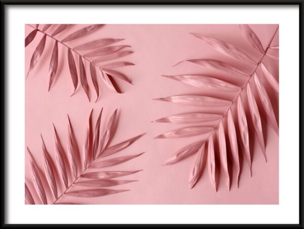 Feuilles peintes Poster